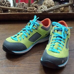 New VASQUE Grand Traverse Green Blue Orange Gray Leather Trail Hiking Shoes